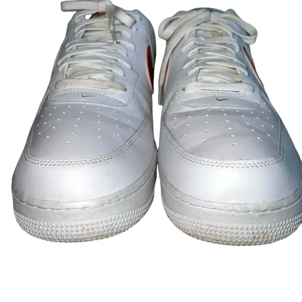 Nike Air Force 1 Low A02423-102 White/ Gym Red Leather Shoes Men 15 - Picture 13 of 15